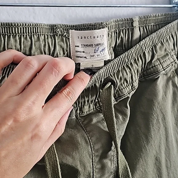 Sanctuary Standard Surplus Jogger Cotton Pants Army Green Size Small - Picture 4 of 6